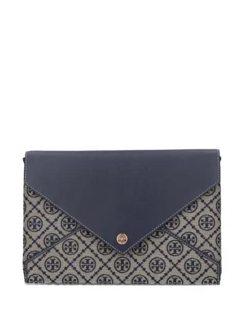 monogram envelope clutch by TORY BURCH