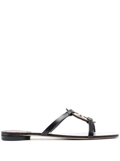 open-toe slides by TORY BURCH