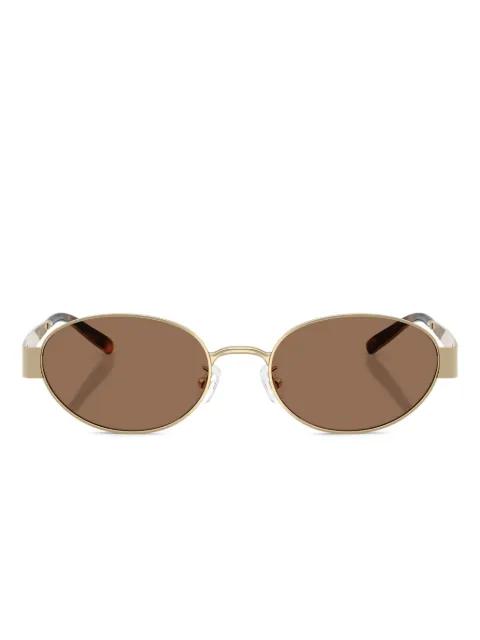 oval-frame logo-detail sunglasses by TORY BURCH