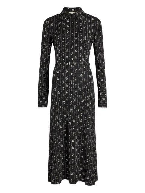 paisley belted shirt midi dress by TORY BURCH