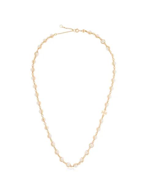 pearl cross necklace by TORY BURCH