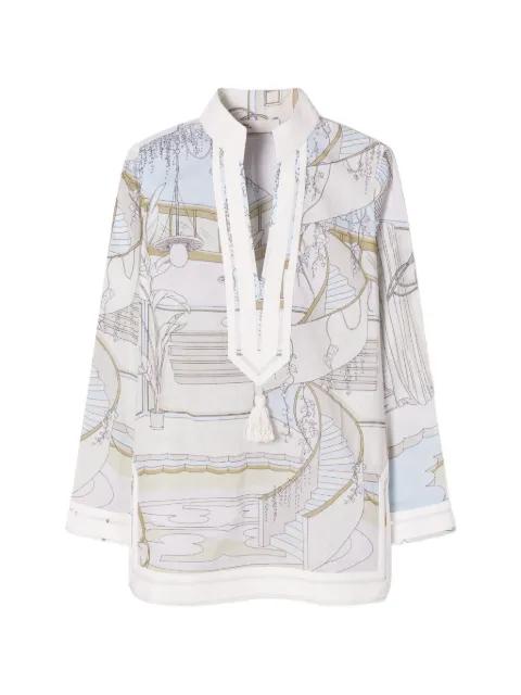 printed Tory tunic by TORY BURCH