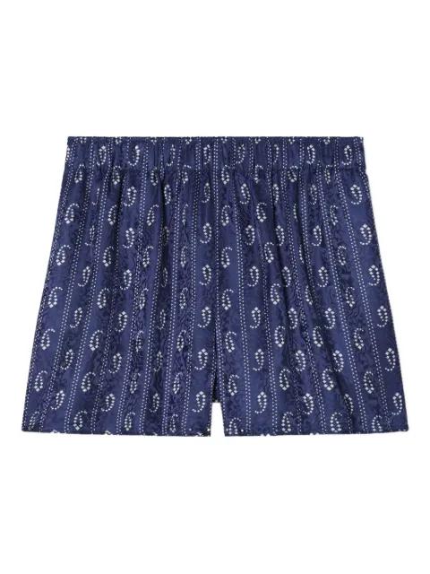 printed camp beach shorts by TORY BURCH