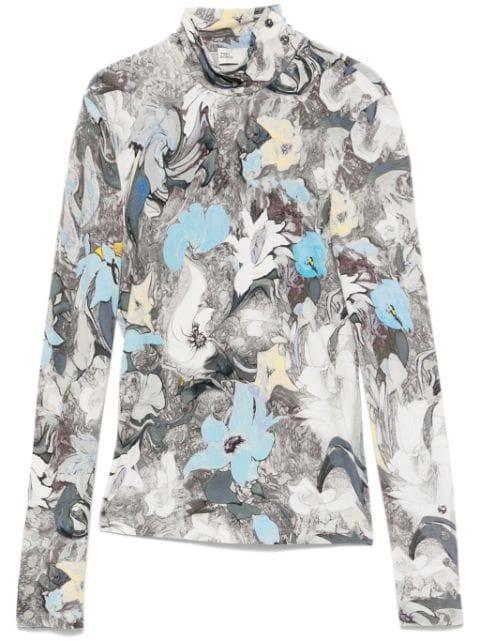 printed jersey T-shirt by TORY BURCH