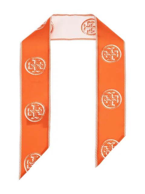 printed silk neck scarf by TORY BURCH