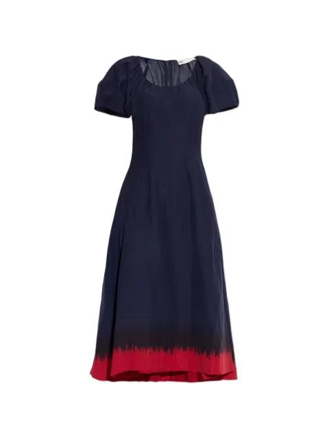 puff-sleeve midi dress by TORY BURCH