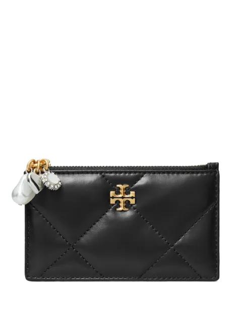 quilted charm zip card case by TORY BURCH