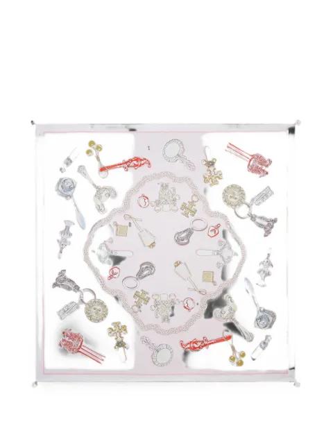 rattles silk square scarf by TORY BURCH