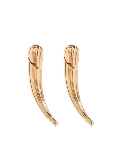 ribbed claw earrings by TORY BURCH
