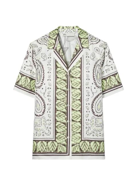 silk camp shirt by TORY BURCH