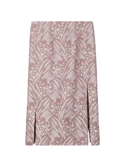 silk jacquard skirt by TORY BURCH