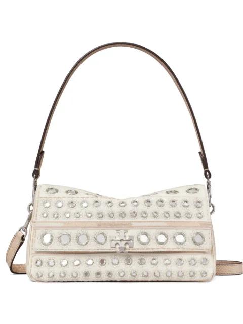 small Charlie embellished shoulder bag by TORY BURCH