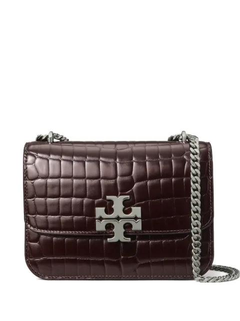 small Eleanor croc-embossed shoulder bag by TORY BURCH