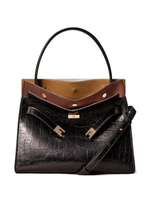 small Lee Radziwill embossed double bag by TORY BURCH