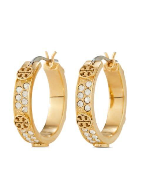 small Miller crystal hoop earrings by TORY BURCH