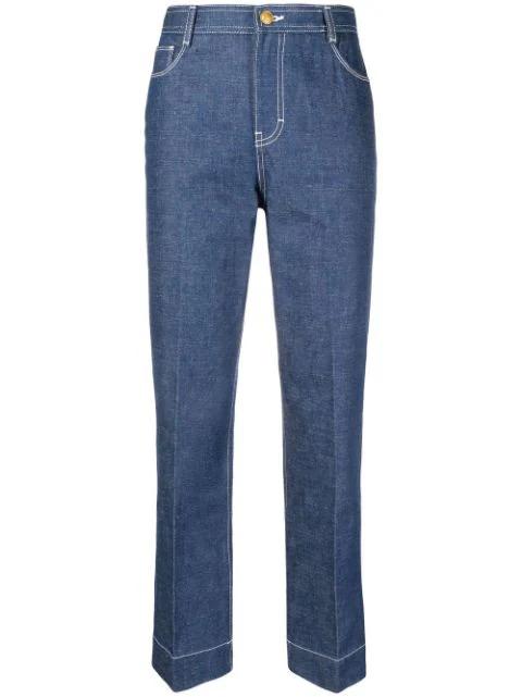 straight-leg denim jeans by TORY BURCH