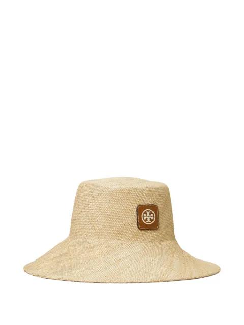 straw bucket hat by TORY BURCH