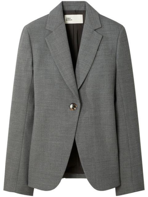 stretch flannel blazer by TORY BURCH