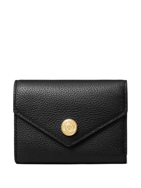 textured leather wallet by TORY BURCH