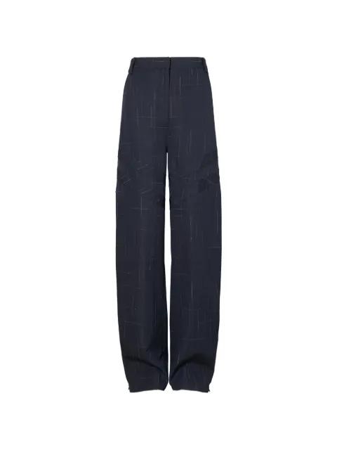 wide-leg plaid palazzo pants by TORY BURCH