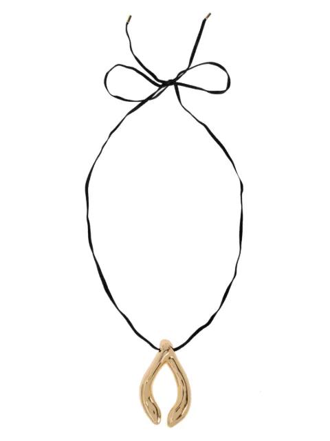 wishbone-motif necklace by TORY BURCH