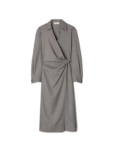 wool wrap dress by TORY BURCH