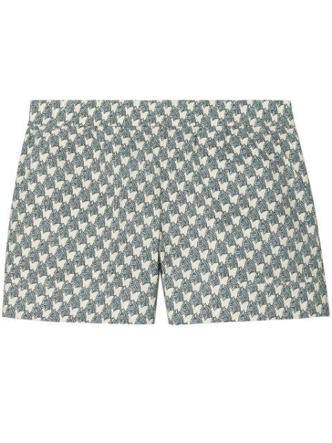 zebra-print poplin shorts by TORY BURCH