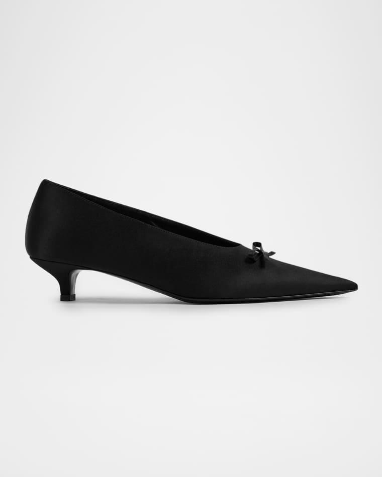 35mm Bow Satin Pumps by TOTEME