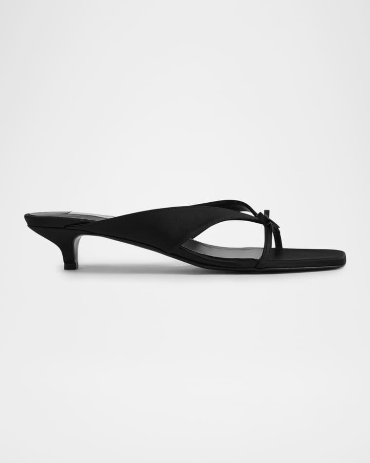 35mm Bow Satin Sandals by TOTEME