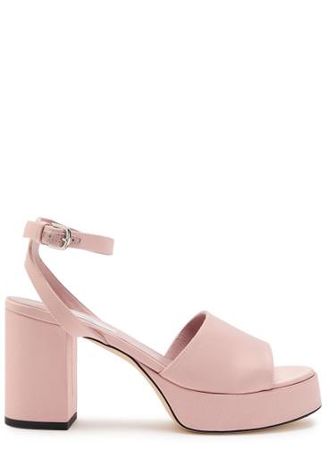 90 satin platform sandals by TOTEME