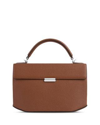 Beige Leather Box Bag by TOTEME
