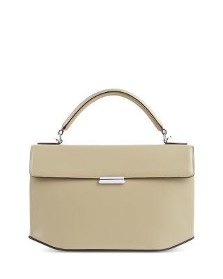Beige Leather Box Bag by TOTEME