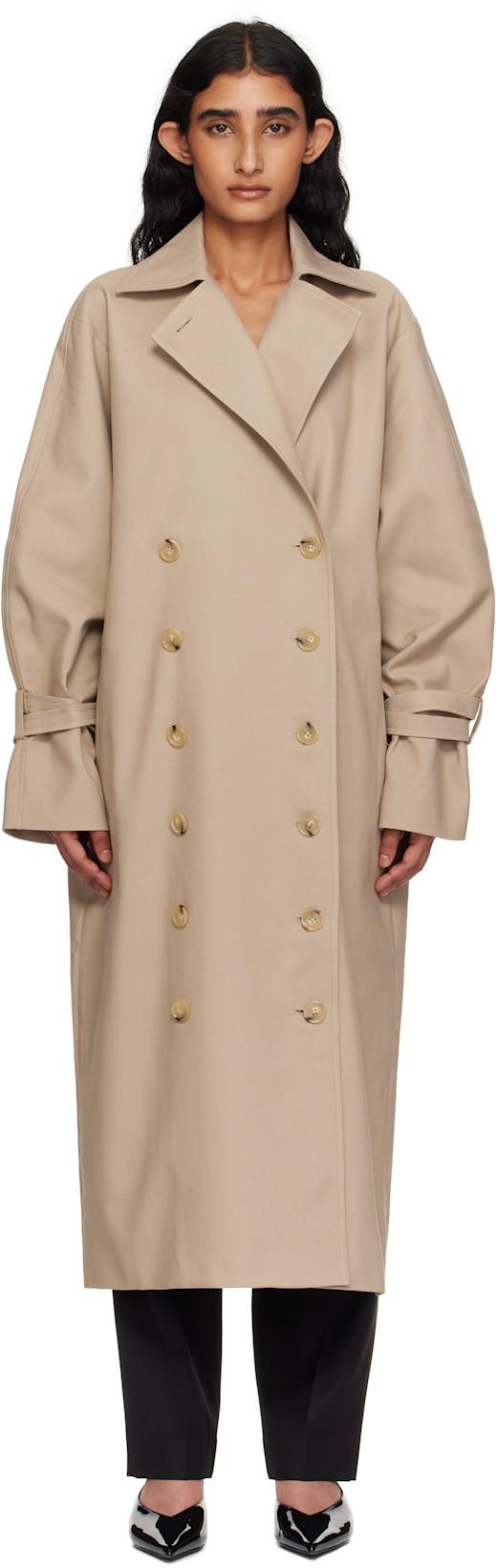 Beige Signature Trench Coat by TOTEME