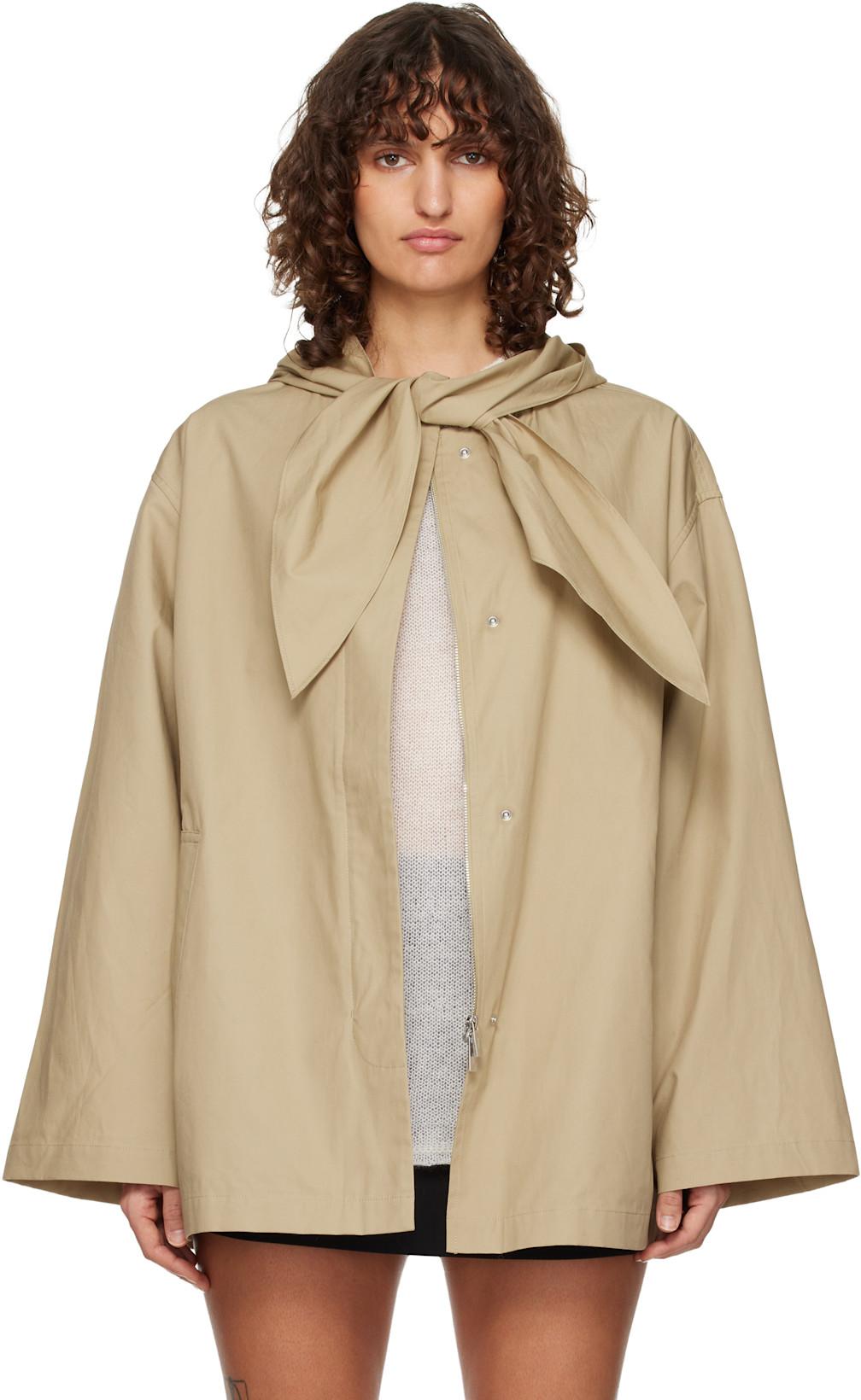 Beige Technical Scarf Jacket by TOTEME