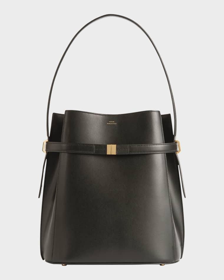 Belted Napa Leather Bucket Bag by TOTEME