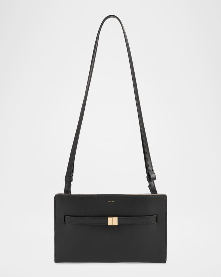 Belted Smooth Leather Crossbody Bag by TOTEME