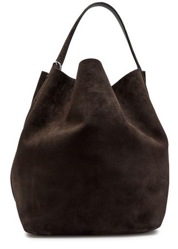 Belted suede tote by TOTEME