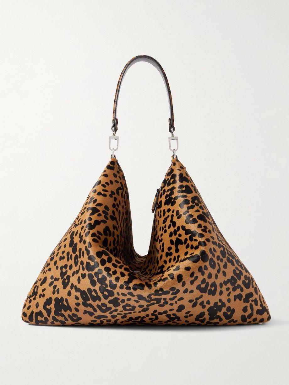 Bevel large leopard-print cow hair tote by TOTEME