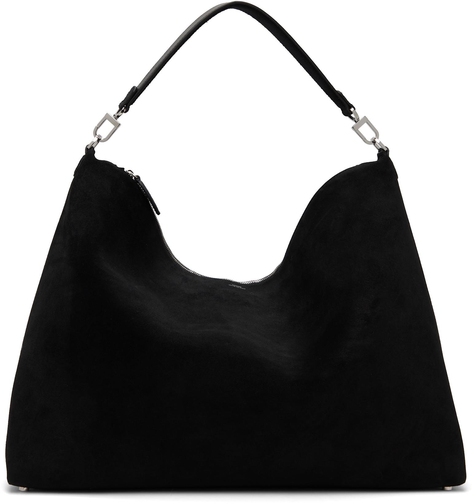 Black Bevel Suede Tote by TOTEME