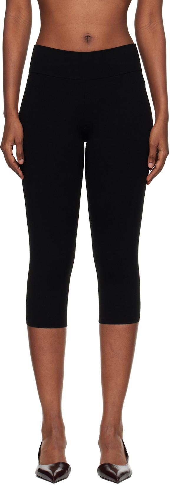 Black Capri Knit Leggings by TOTEME