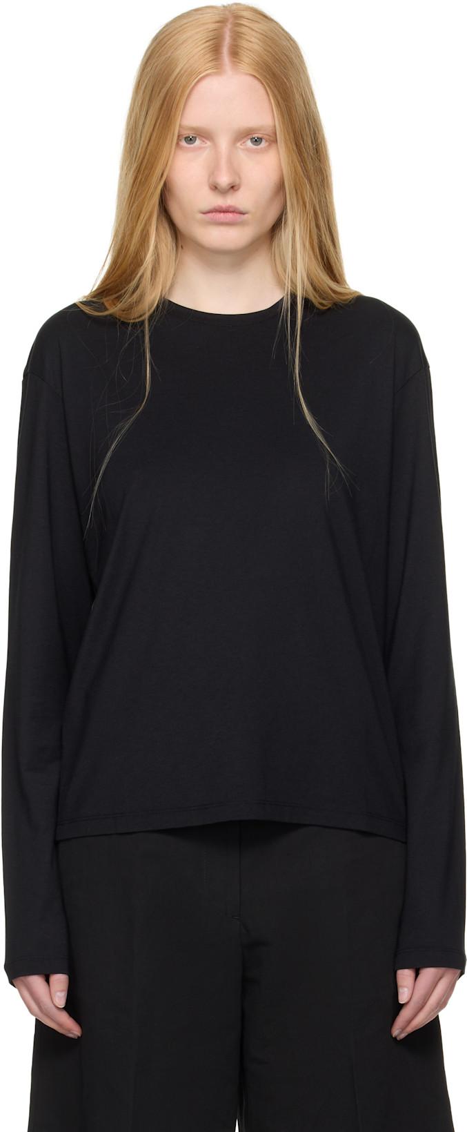 Black Classic Long-Sleeve T-shirt by TOTEME