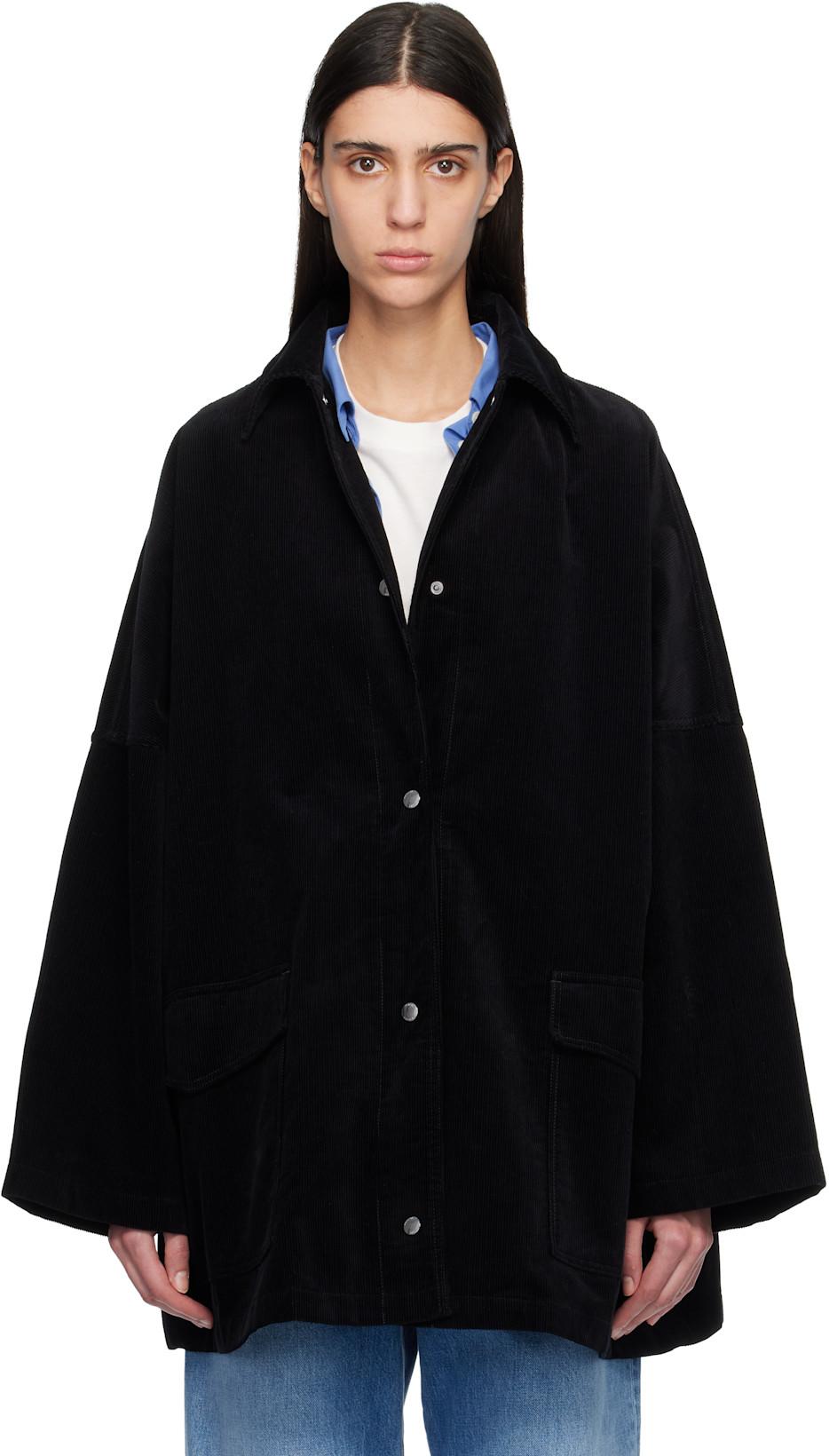 Black Cord Overshirt Chore Jacket by TOTEME