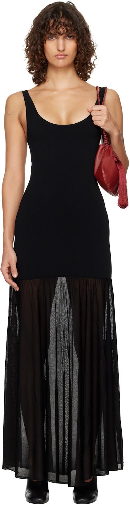 Black Evening Tank Maxi Dress by TOTEME