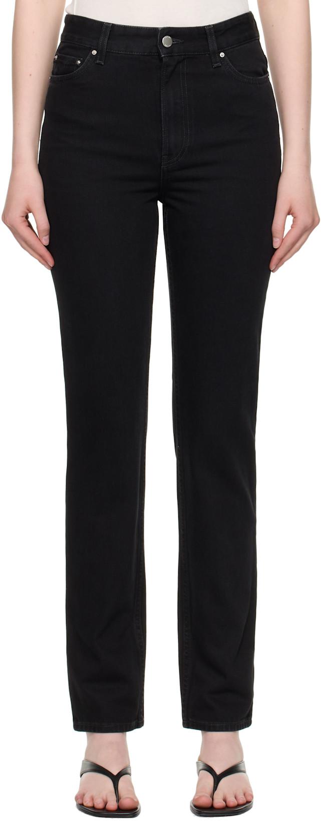 Black High Slim Jeans by TOTEME
