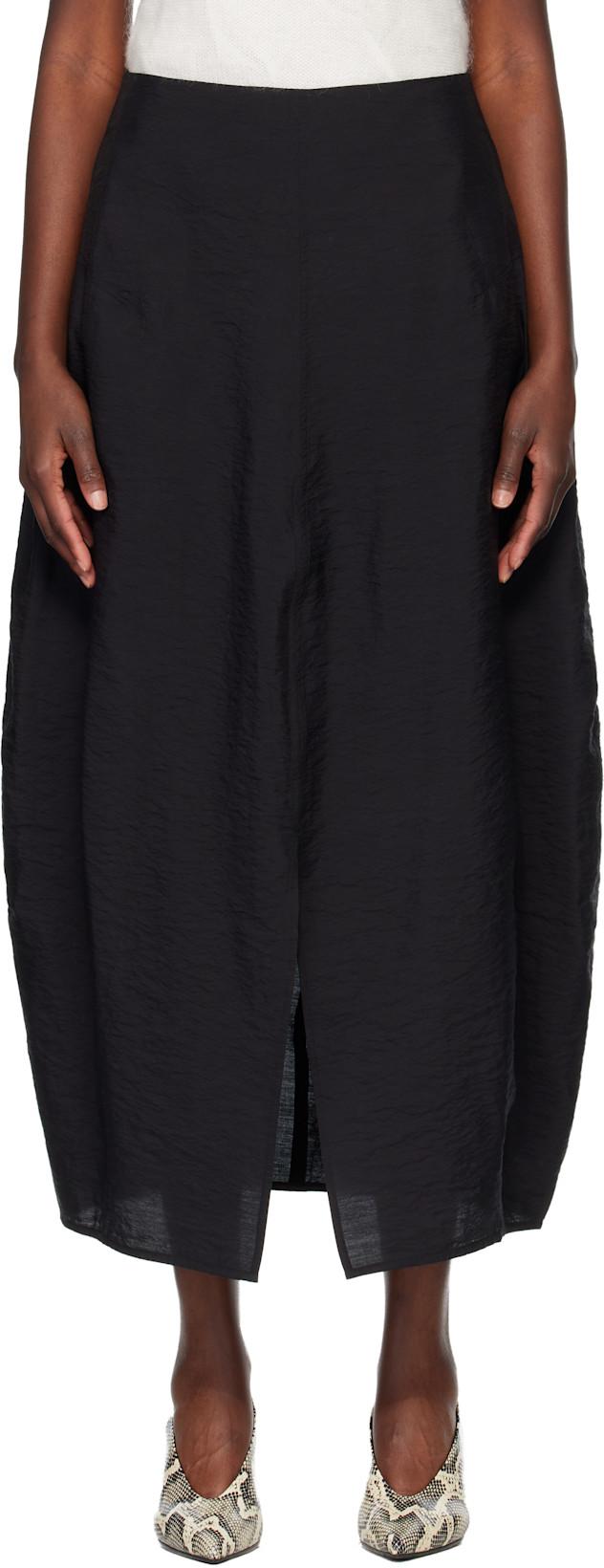 Black Parachute Maxi Skirt by TOTEME