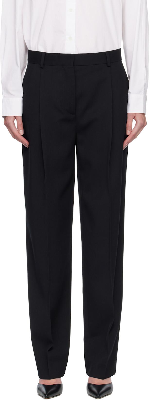 Black Pleat Trousers by TOTEME
