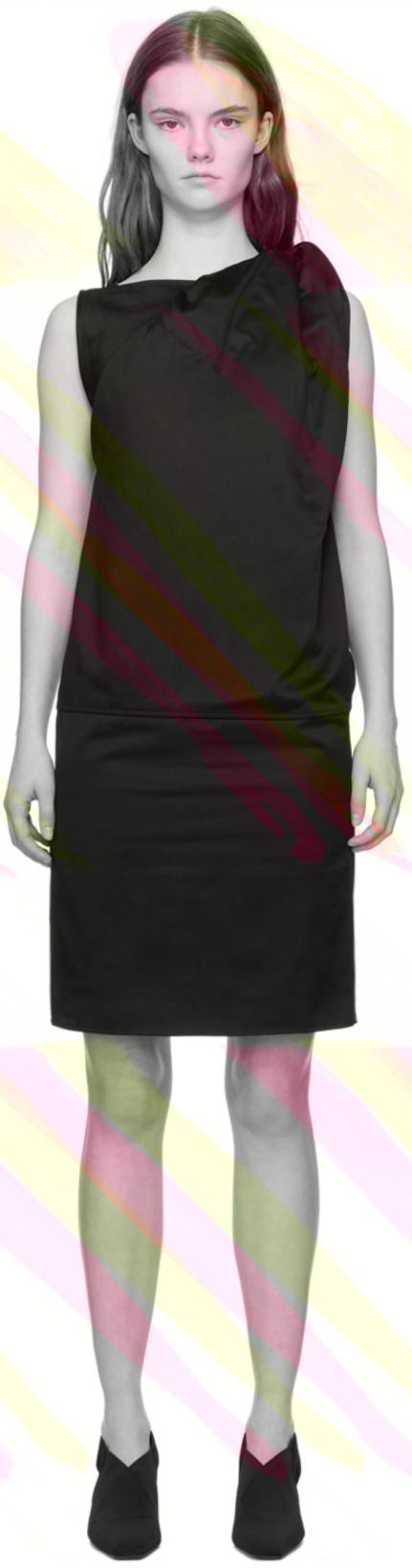 Black Shoulder-Twist Midi Dress by TOTEME