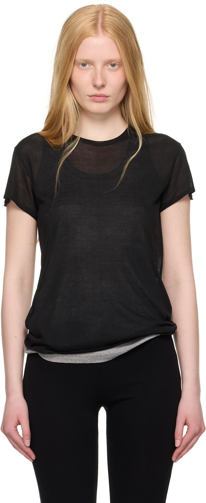 Black Silk T-shirt by TOTEME