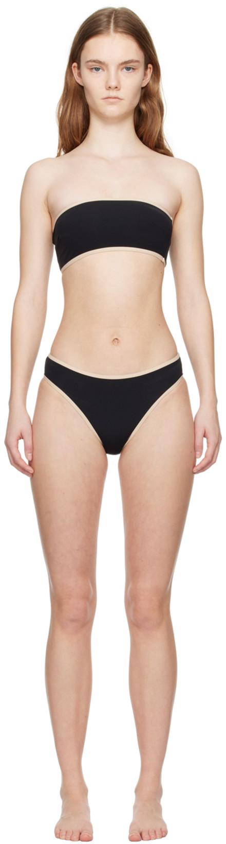 Black Stripe Edge Bikini Top by TOTEME