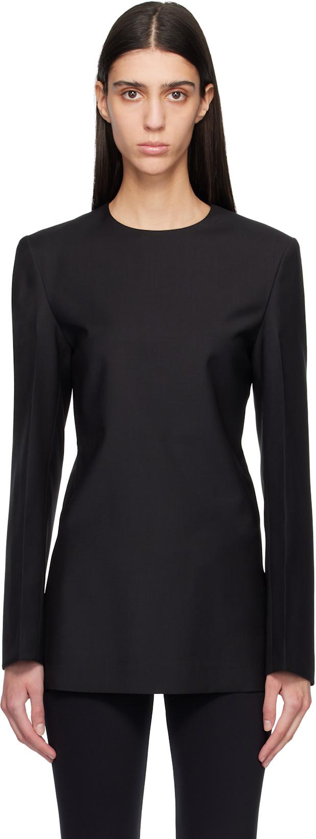 Black Tailored Dinner Blouse by TOTEME